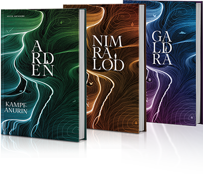 Drei Cover: Arden, Nimra Lod, Galdra